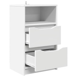 Tables de chevet 2 pcs Blanc 40 x 30 x 467 cm Bois d'ingénierie 634779634779