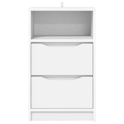 Tables de chevet 2 pcs Blanc 40 x 30 x 467 cm Bois d'ingénierie 634779634779