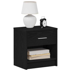 Table de chevet avec tiroir noire 39 x 28 x 41 cm 634781634781