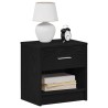 Table de chevet avec tiroir noire 39 x 28 x 41 cm 634781634781