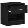 Table de chevet avec tiroir noire 39 x 28 x 41 cm 634781634781