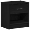 Table de chevet avec tiroir noire 39 x 28 x 41 cm 634781634781