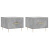 Tables basses 2 pcs gris béton 50x50x40 cm bois d'ingénierie 634782634782