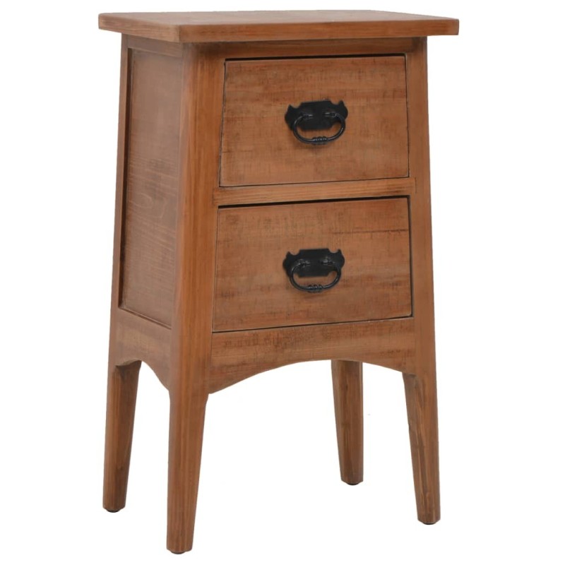 Table de chevet Bois de sapin massif 40 x 29 x 68 cm Marron 634783634783