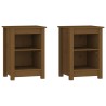 Tables de chevet 2 pcs Marron miel 40x35x55 cm Bois pin massif 634785634785