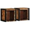 Tables de chevet 2 pcs multicolore 40x35x40cm bois récupération 634786634786
