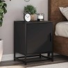 Tables de chevet 2 pcs noir 40x31x50 cm bois d'ingénierie métal 634787634787