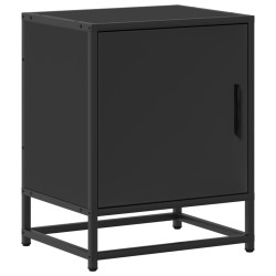 Tables de chevet 2 pcs noir 40x31x50 cm bois d'ingénierie métal 634787634787