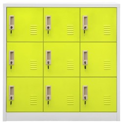 Armoires à casiers 2 pcs Gris clair et vert 90x45x92,5 cm Acier 634792634792