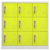 Armoires à casiers 2 pcs Gris clair et vert 90x45x92,5 cm Acier 634792634792