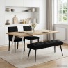 Banc avec capitonnage bouton Noir 110 x 40 x 46 cm Velours 634802634802