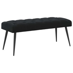 Banc avec capitonnage bouton Noir 110 x 40 x 46 cm Velours 634802634802