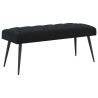 Banc avec capitonnage bouton Noir 110 x 40 x 46 cm Velours 634802634802
