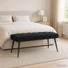 Banc avec capitonnage bouton Noir 110 x 40 x 46 cm Velours 634802634802