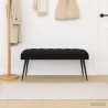 Banc avec capitonnage bouton Noir 110 x 40 x 46 cm Velours 634802634802