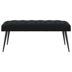 Banc avec capitonnage bouton Noir 110 x 40 x 46 cm Velours 634802634802