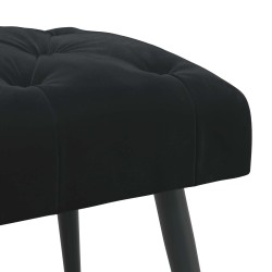Banc avec capitonnage bouton Noir 110 x 40 x 46 cm Velours 634802634802