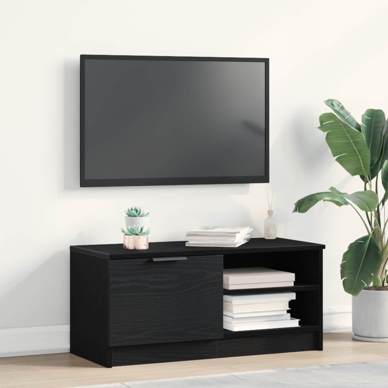 Meuble TV Chêne noir 80 x 35 x 36,5 cm Bois d'ingénierie 634804634804