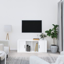 Meuble TV Blanc brillant 100x35x40 cm Bois d'ingénierie 634807634807