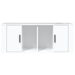 Meuble TV Blanc brillant 100x35x40 cm Bois d'ingénierie 634807634807