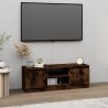 Meuble TV avec porte Chêne fumé 102x30x36 cm 634808634808