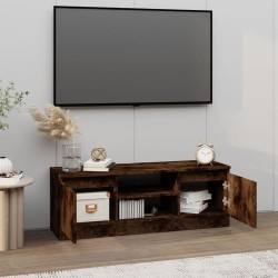 Meuble TV avec porte Chêne fumé 102x30x36 cm 634808634808