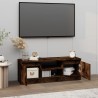 Meuble TV avec porte Chêne fumé 102x30x36 cm 634808634808