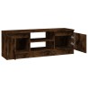 Meuble TV avec porte Chêne fumé 102x30x36 cm 634808634808