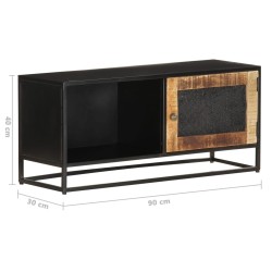 Meuble TV 90x30x40 cm Bois de manguier brut 634809634809
