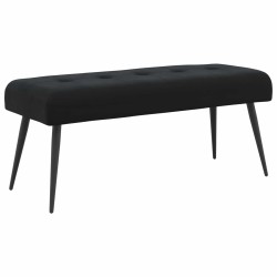 Banc avec capitonnage bouton Noir 110 x 40 x 46 cm Velours 634810634810