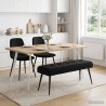 Banc avec capitonnage bouton Noir 110 x 40 x 46 cm Velours 634810634810