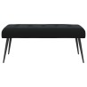 Banc avec capitonnage bouton Noir 110 x 40 x 46 cm Velours 634810634810