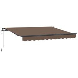 Auvent rétractable Taupe 400 × 300 cm Tissu et Aluminium 634811634811