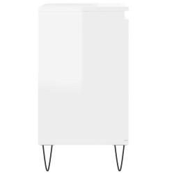 Armoire de bain blanc brillant 58x33x60 cm bois d'ingénierie 634813634813