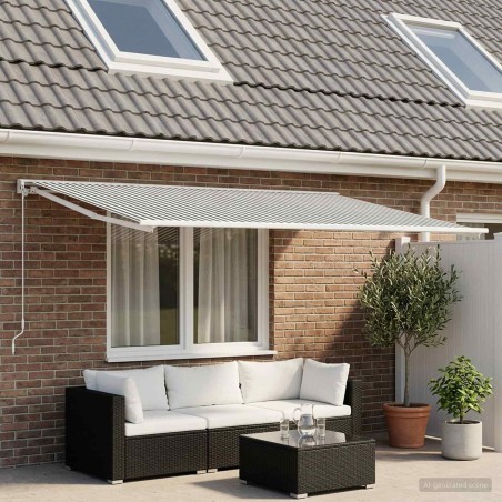 Toile de rechange pour auvent Anthracite et blanc 350 x 200 cm 634815634815