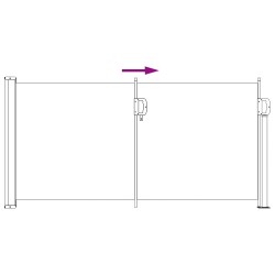 Store latéral rétractable Noir 300 x 100 cm Polyester 634816634816