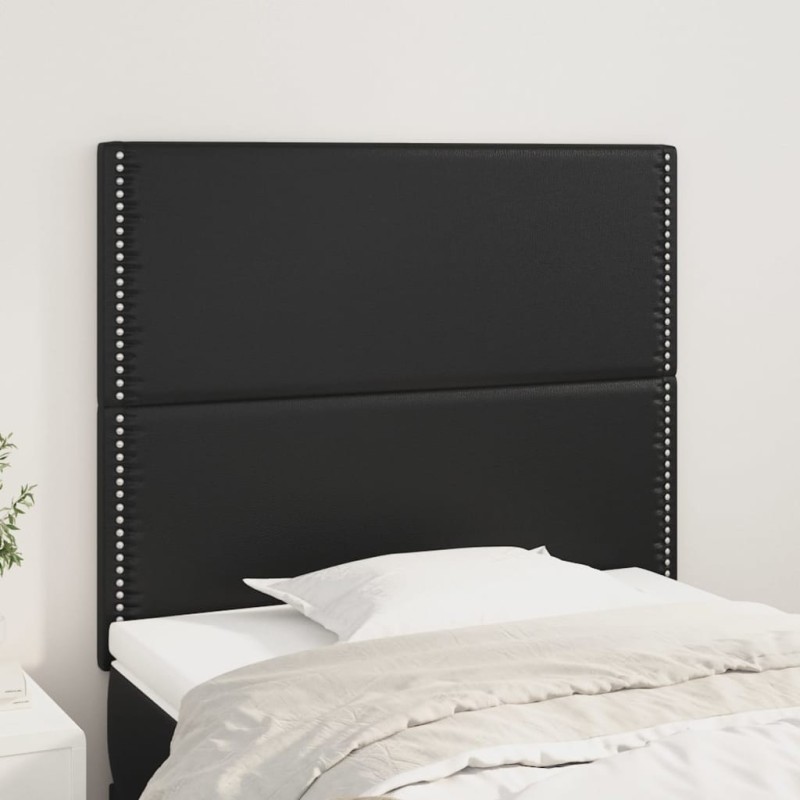 Tête de lit Noir 90x5x118/128 cm Similicuir 634818634818