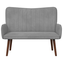 Sofa 2 places Gris clair 115 x 61 x 87 cm Velours (V) 634821634821
