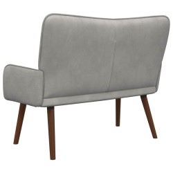 Sofa 2 places Gris clair 115 x 61 x 87 cm Velours (V) 634821634821