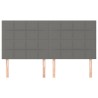 Tête de lit Gris foncé 200x5x118/128 cm Tissu 634825634825