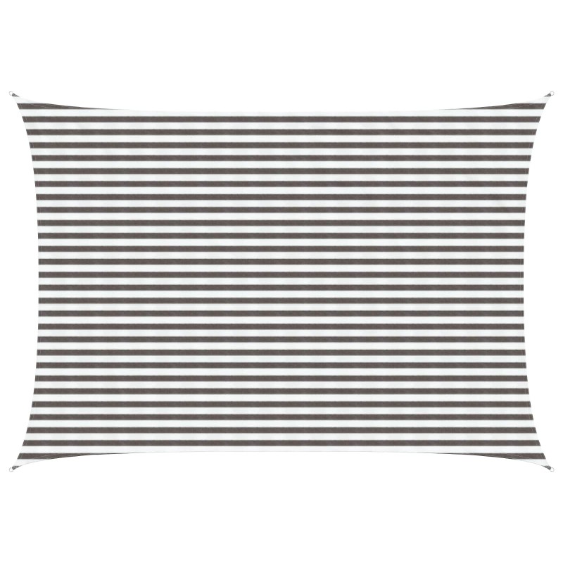Voile d'ombre Gris clair et blanc 3 x 6 m HDPE 634830634830