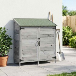 Abri de jardin Gris 106,5 x 56 x 113,5 cm Bois de Sapin Massif 634832634832