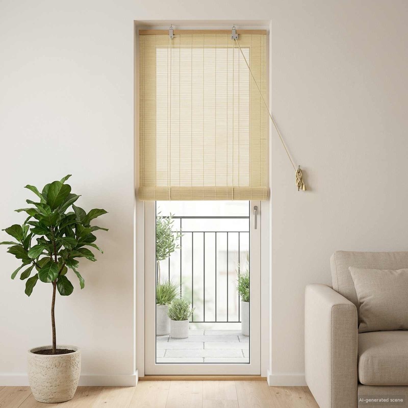 Store enrouleur Naturel 50 x 220 cm Bambou 634834634834