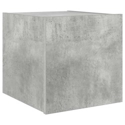 Meuble TV mural avec lumières LED gris béton 30,5x35x30 cm 634835634835
