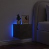 Meuble TV mural avec lumières LED gris béton 30,5x35x30 cm 634835634835