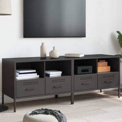 Meubles TV 2 pcs noir 68x39x50,5 cm acier 634836634836