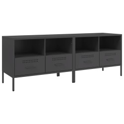 Meubles TV 2 pcs noir 68x39x50,5 cm acier 634836634836