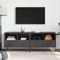 Meubles TV 2 pcs noir 68x39x50,5 cm acier 634836634836
