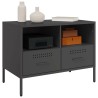 Meubles TV 2 pcs noir 68x39x50,5 cm acier 634836634836