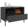 Meubles TV 2 pcs noir 68x39x50,5 cm acier 634836634836
